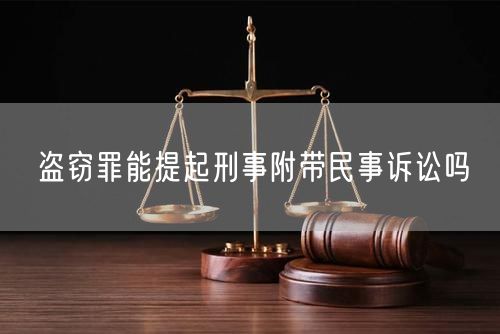 盗窃罪能提起刑事附带民事诉讼吗