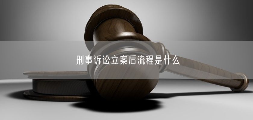 刑事诉讼立案后流程是什么