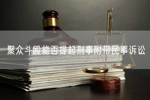 聚众斗殴能否提起刑事附带民事诉讼