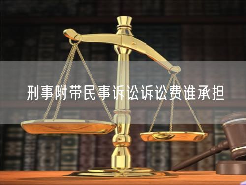 刑事附带民事诉讼诉讼费谁承担