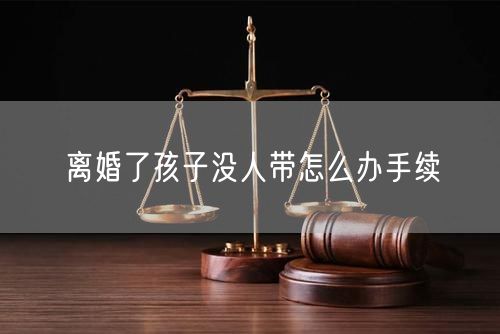 离婚了孩子没人带怎么办手续