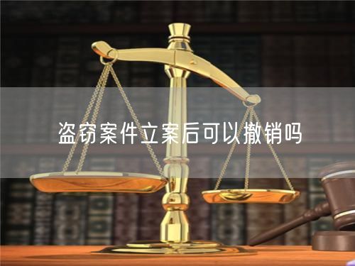 盗窃案件立案后可以撤销吗