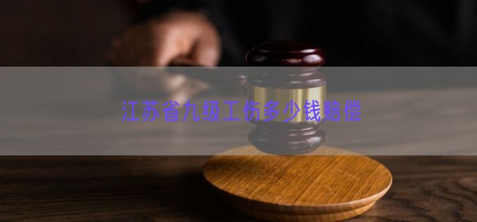 江苏省九级工伤多少钱赔偿