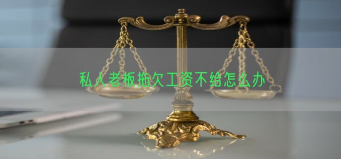 私人老板拖欠工资不给怎么办