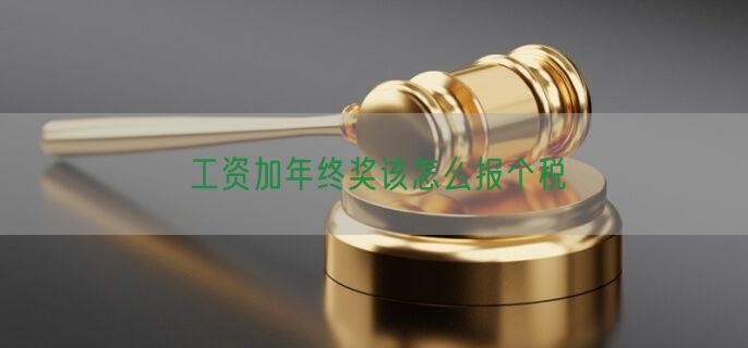 工资加年终奖该怎么报个税