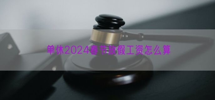 单休2024春节放假工资怎么算