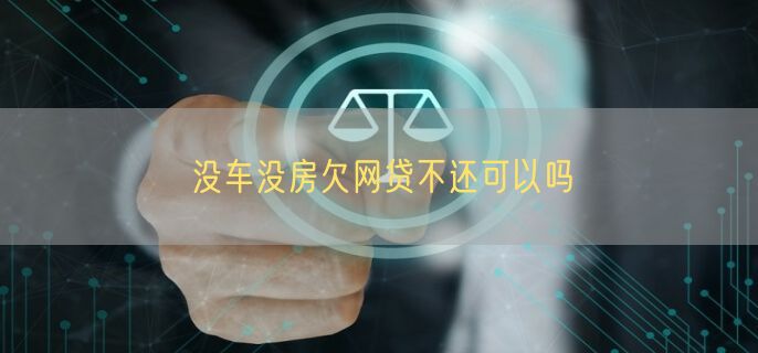 没车没房欠网贷不还可以吗