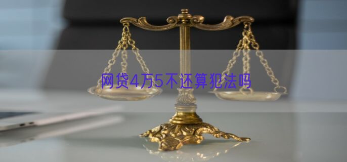 网贷4万5不还算犯法吗