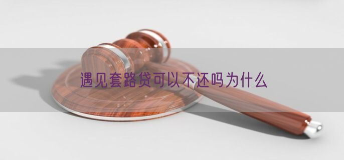 遇见套路贷可以不还吗为什么