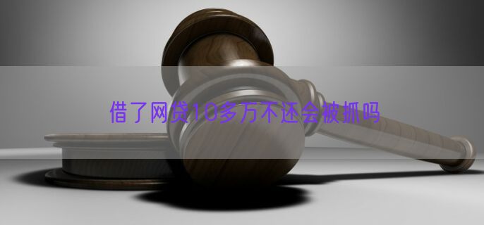 借了网贷10多万不还会被抓吗