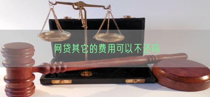 网贷其它的费用可以不还吗