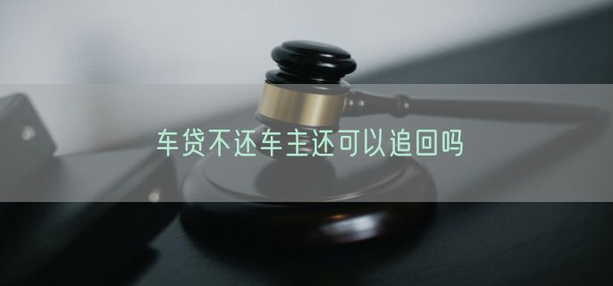 车贷不还车主还可以追回吗