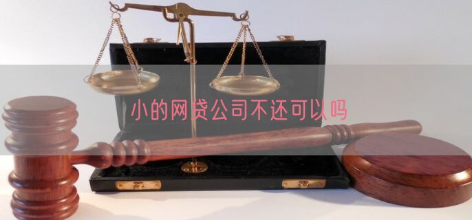 小的网贷公司不还可以吗