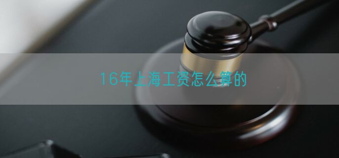 16年上海工资怎么算的