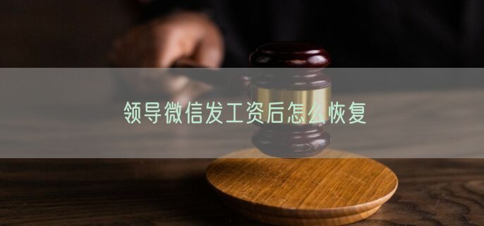 领导微信发工资后怎么恢复