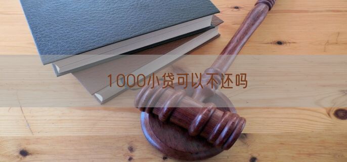 1000小贷可以不还吗