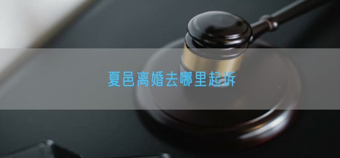 夏邑离婚去哪里起诉