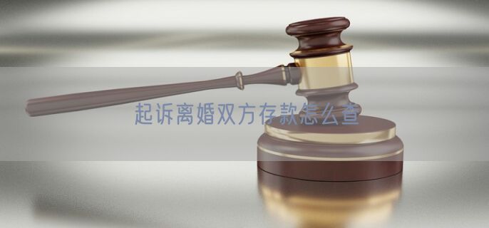 起诉离婚双方存款怎么查