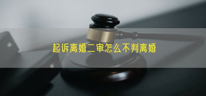 起诉离婚二审怎么不判离婚