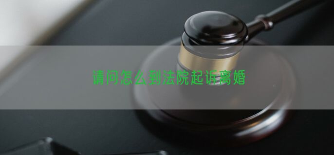 请问怎么到法院起诉离婚