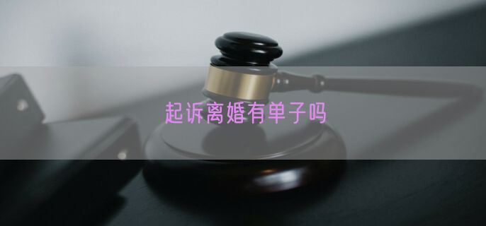 起诉离婚有单子吗