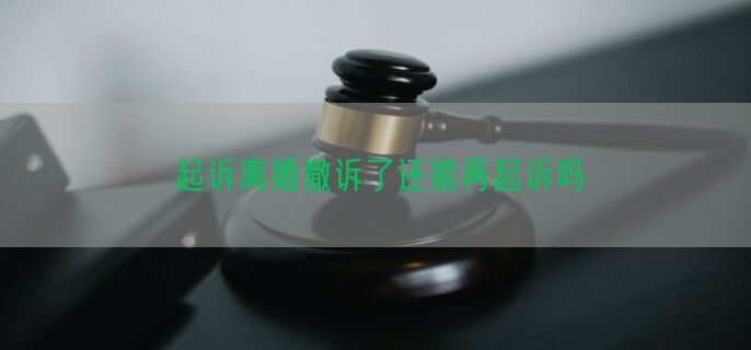 起诉离婚撤诉了还能再起诉吗