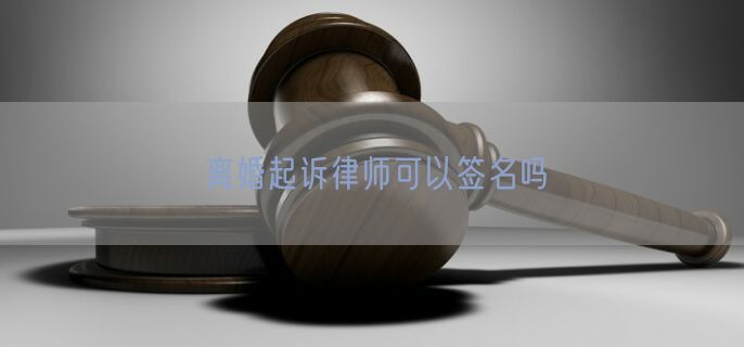 离婚起诉律师可以签名吗