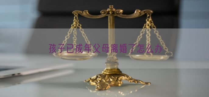 孩子已成年父母离婚了怎么办