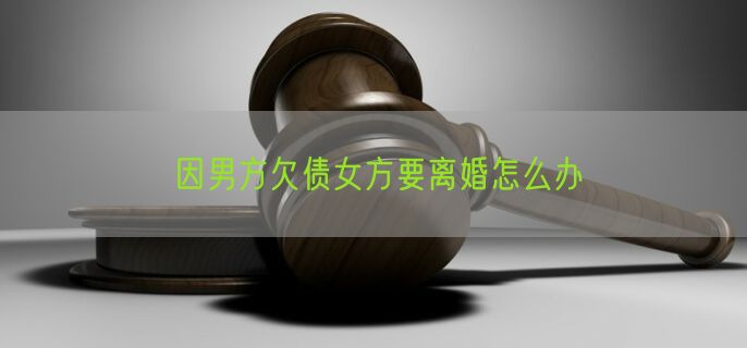 因男方欠债女方要离婚怎么办